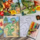 Maľovanka so samolepkami Dino World