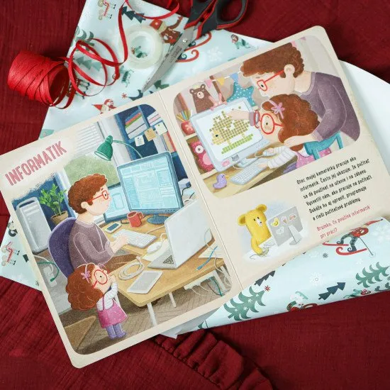 Miško a Brumko deťom predstavujú rozmanité povolania. Kniha deťom odpovedá na rôzne otázky o povolaniach a pomáha objavovať jeho silné stránky.