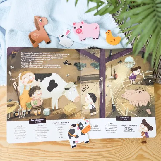 Vyberte sa na dedinu s Kubkom a Miškou! Rečové cvičenia a cvičenia na porozumenie textu pre deti.