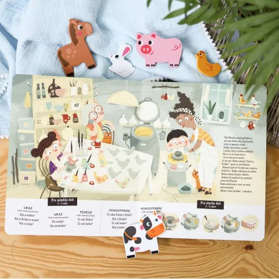 Vyberte sa na dedinu s Kubkom a Miškou! Rečové cvičenia a cvičenia na porozumenie textu pre deti.