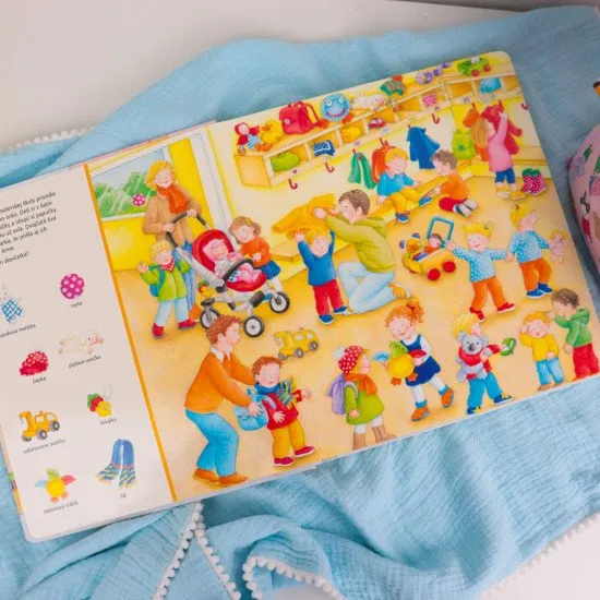 Zábavné hľadanie na obrázkoch, vďaka ktorému si deti rozširujú slovnú zásobu.