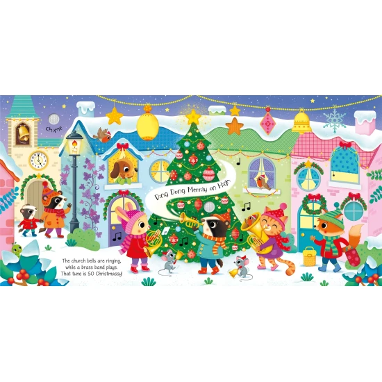 Jingle Bells Zvuková Kniha s tlačidlami a klasickými vianočnými piesňami pre malé deti