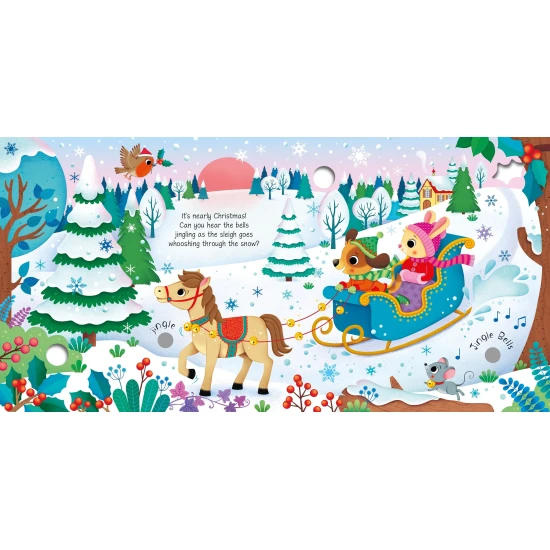 Jingle Bells Zvuková Kniha s tlačidlami a klasickými vianočnými piesňami pre malé deti