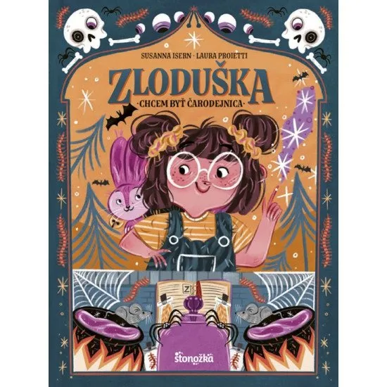 Zloduška je odvážne dievča, ktoré túži stať sa čarodejnicou. Prvý titul novej série príbehov Zlodušky pre začínajúcich čitateľov.