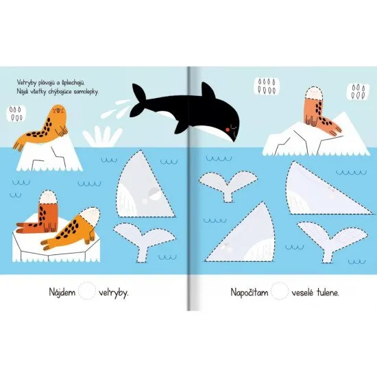 Nálepkový zošit so 100 samolepkami z prostredia oceána. Rozvíja predstavivosť, vizuálne myslenie a motorické zručnosti.