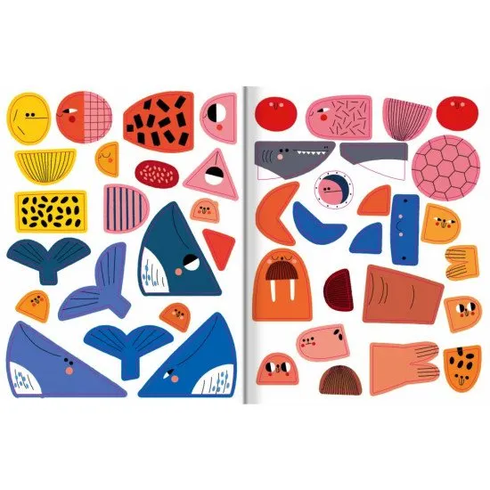 Nálepkový zošit so 100 samolepkami z prostredia oceána. Rozvíja predstavivosť, vizuálne myslenie a motorické zručnosti.