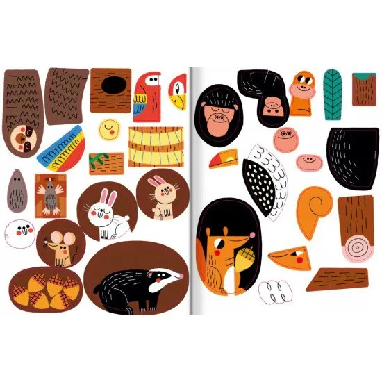 Nálepkový zošit so 100 samolepkami s tematikou zvierat. Rozvíja predstavivosť, vizuálne myslenie a motorické zručnosti.