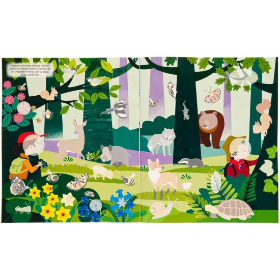 Nálepkový zošit s viac ako 400 samolepkami zvierat.