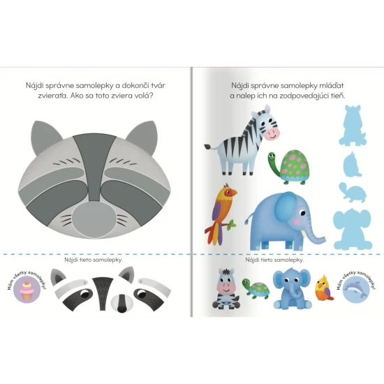 Farebný a hravý zošit so samolepkami pre predškolákov.