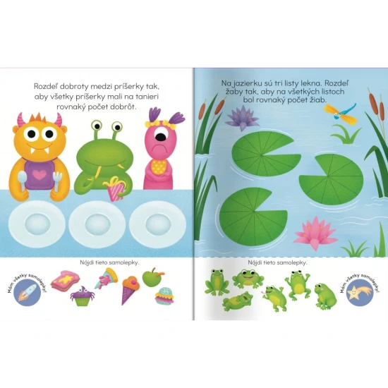 Farebný a hravý zošit so samolepkami pre predškolákov.