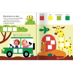 Štvorce so samolepkami - Mačka Bodka učí tvary