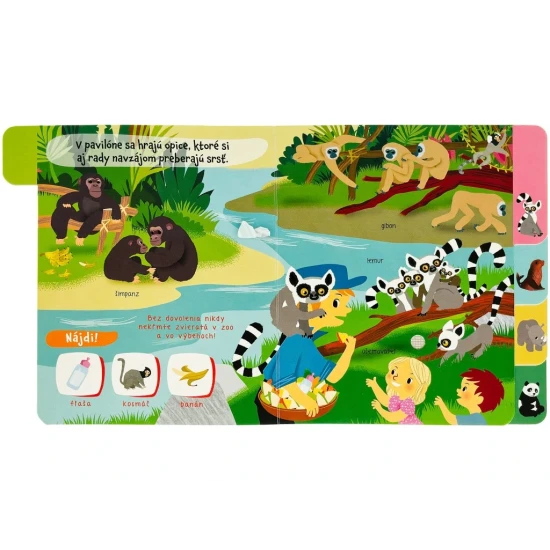 Zvuková kniha Počúvaj zvuky - Zoo s tlačidlami na počúvanie zvukov zvierat zo zoologickej záhrady