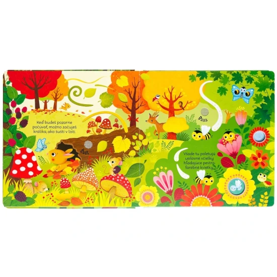 Zvuky lesa: Zvuková kniha so zvieratami a krásnymi ilustráciami