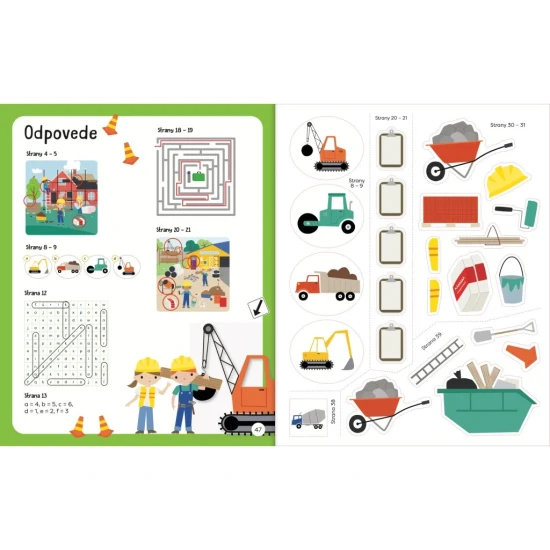 Moje báječné stavenisko – Samolepková zábava pre malých staviteľov