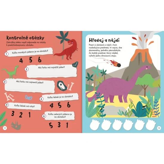 Moje báječné dinosaury – Samolepková kniha plná zábavy