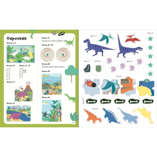 Moje báječné dinosaury – Samolepková kniha plná zábavy