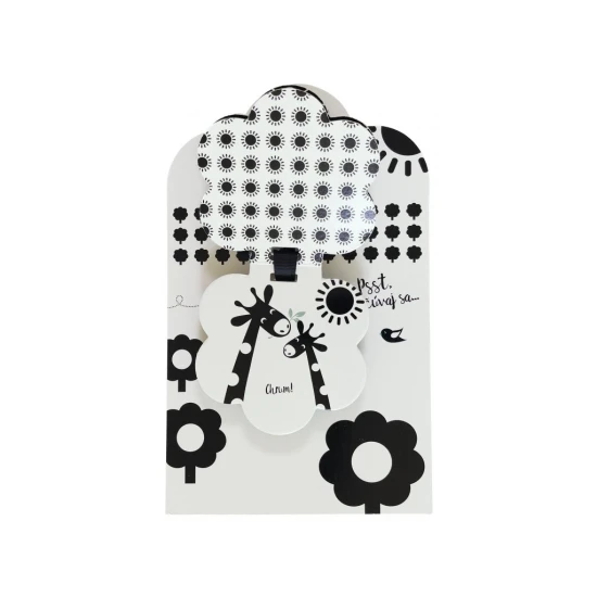 Psst, započúvaj sa... Čiernobiele leporelo pre bábätká na kočík