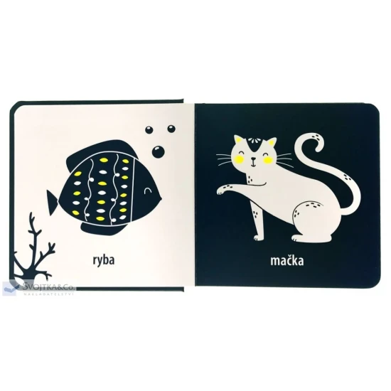 Spoznávame zvieratá: Hav, hav! Knižka pre bábätká s kontrastnou grafikou