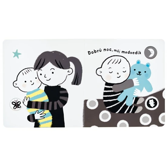 Vitaj na svete! – Knižka s čiernobielymi obrázkami pre rozvoj zrakového vnímania