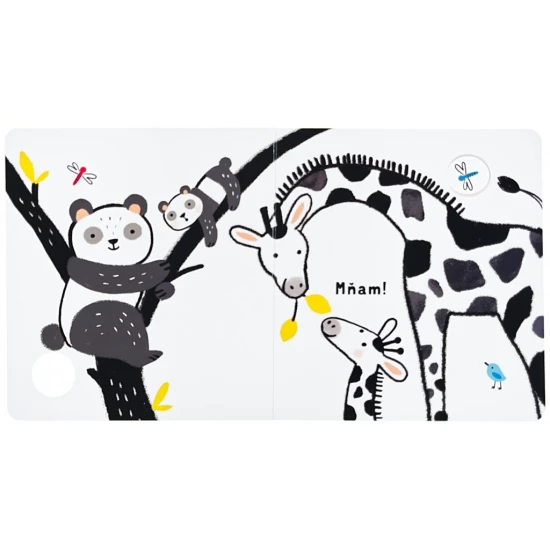 Zvieratá: Prvá kontrastná knižka, ktorá stimuluje zrak bábätka