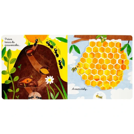 Detské interaktívne leporelo o prírode a jej premenách.