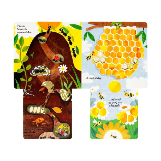 Detské interaktívne leporelo o prírode a jej premenách.