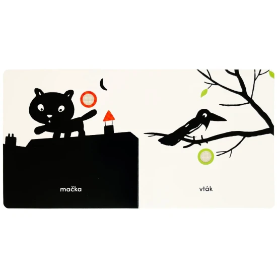 Detská knižka s ilustráciami zvieratiek a autentickými zvukmi.