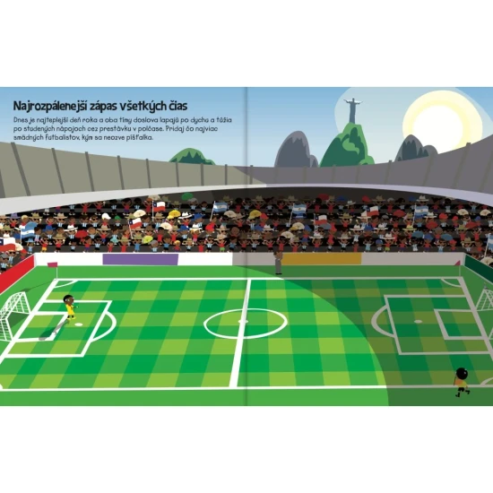 Zošit so samolepkami s futbalovou tematikou na rozvoj predstavivosti a jemnej motoriky.