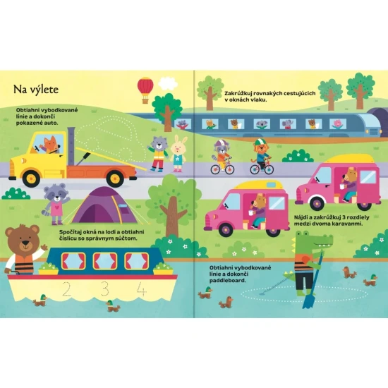 Aktivity so stierateľnými stránkami o vozidlách na precvičovanie písania a kreslenia.