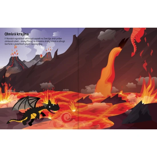 Zošit s dračími samolepkami na dopĺňanie farebných scén a rozvoj kreativity.