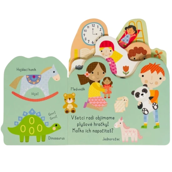 Tvarované leporelo – Hračky pre malé zvedavé deti