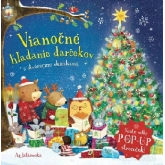 Vianočné hľadanie darčekov s otváracími okienkami - obálka knihy
