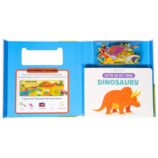 Dieťa sa učí hrou - Dinosaury – leporelo s puzzle