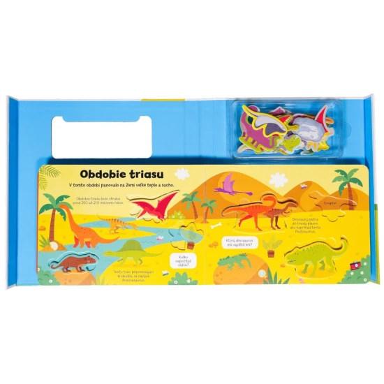 Dieťa sa učí hrou - Dinosaury – leporelo s puzzle