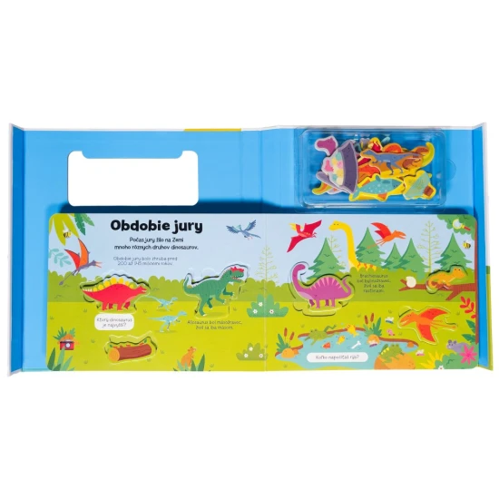 Dieťa sa učí hrou - Dinosaury – leporelo s puzzle
