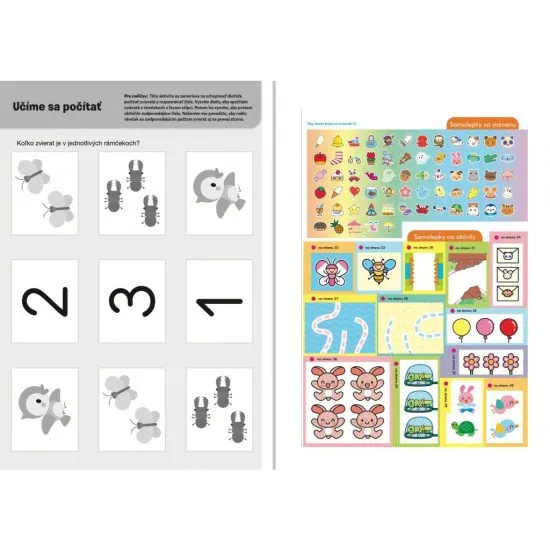 Ideálny pracovný zošit pre detské ručičky! Viac ako 80 nálepiek, aktivít na rozvoj zručností prostredníctvom hier a zábavných úloh.