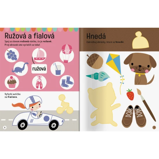 Vydaj sa na prieskum do sveta farieb a tvarov v tejto knižke plnej aktivít!