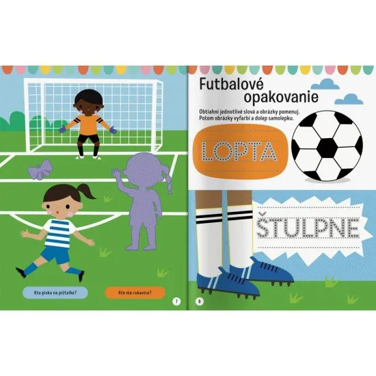 Vykopni loptu a trénuj si zábavu v tejto prekrásnej knižke plnej aktivít!