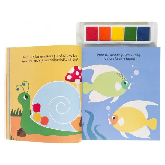 Deti maľujú pomocou odtlačkov prstov. Vytvor si odtlačky zvieracích priateľov, príšery alebo morskej panny.