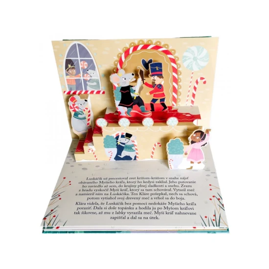 Klasická rozprávka Luskáčik v krásnej rozkladacej knižke.