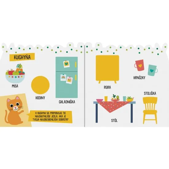 Dolepuj samolepky a spoznaj predmety z každodenného života.