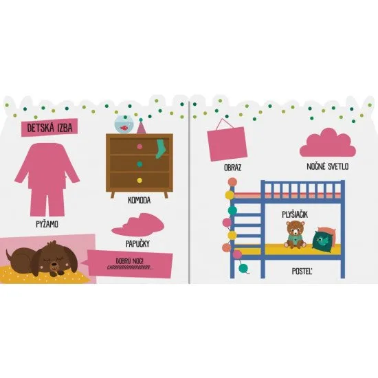 Dolepuj samolepky a spoznaj predmety z každodenného života.