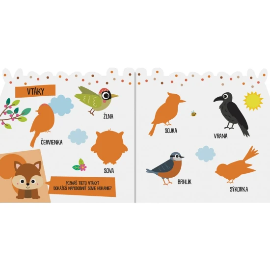 Dolepuj samolepky a spoznaj zvieratá z lesa.