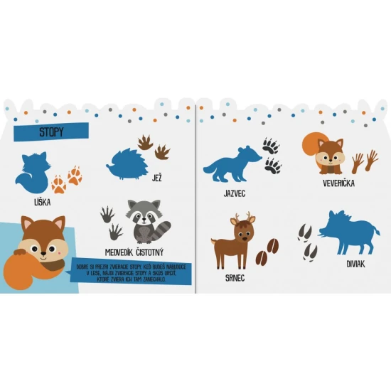Dolepuj samolepky a spoznaj zvieratá z lesa.