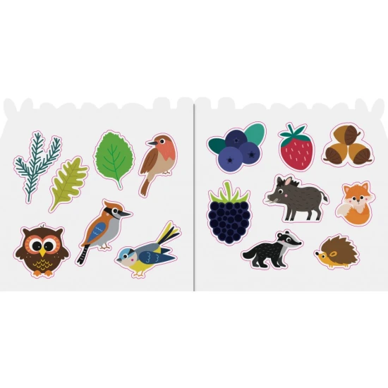 Dolepuj samolepky a spoznaj zvieratá z lesa.