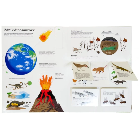 Detská encyklopédia o dinosauroch obsahuje pohyblivé prvky a priestorové obrázky.