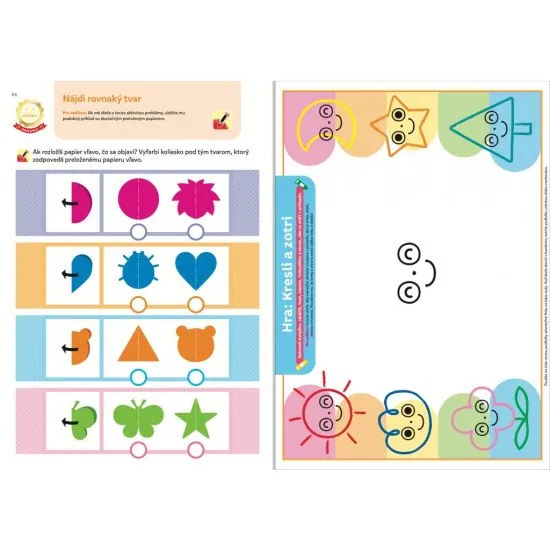 Ideálny pracovný zošit pre detské ručičky! Je určený deťom vo veku dvoch až troch rokov, ktoré sa ešte len začínajú učiť.