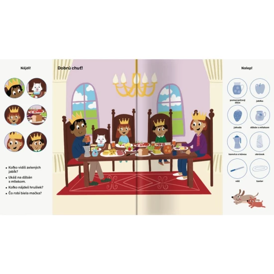 Spoznaj princezné a ich život. Čaká ťa vyše 101 obrázkov - niektoré na hľadanie, iné na dolepenie.