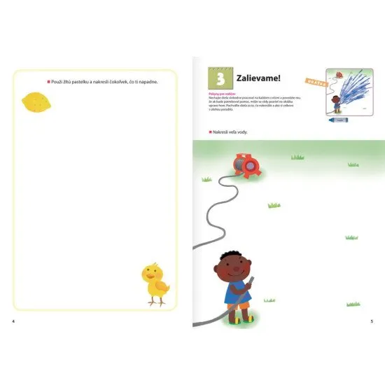 Zámerom pracovného zošita Učím sa s pastelkami je naučiť dieťa poznať farby a zoznámiť ho s používaním písacieho náčinia.