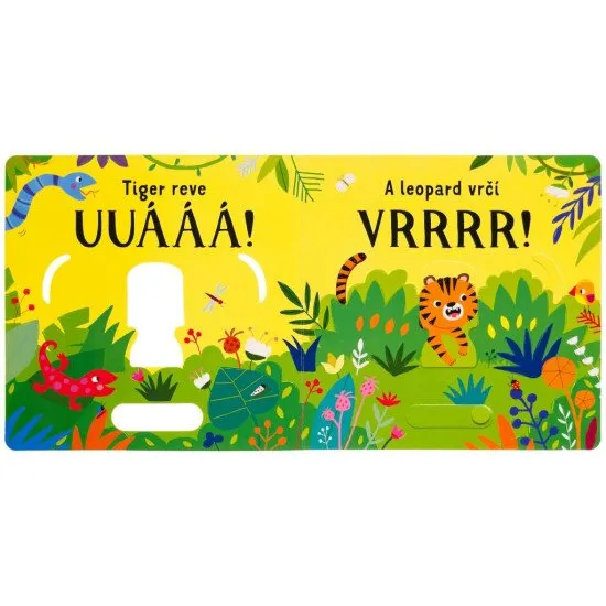 Pozri sa na stránky, posuň obrázky a vypočuj si k tomu zvuky najrôznejších zvierat.